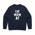 Unisex | Cat Mom AF | Crewneck Sweatshirt