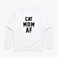 Unisex | Cat Mom AF | Crewneck Sweatshirt