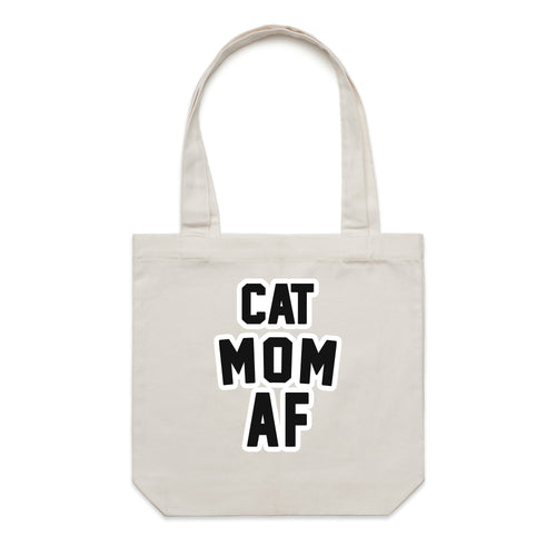 Accessory | Cat Mom AF | Canvas Tote