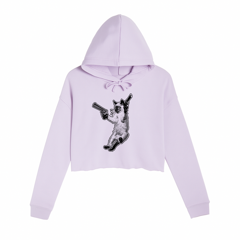 Load image into Gallery viewer, Women&#39;s | The Cat And The Gat | Crop Hoodie
