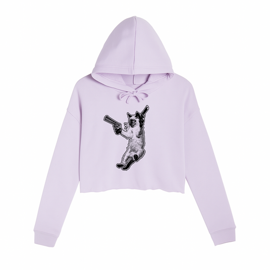 Women's | The Cat And The Gat | Crop Hoodie