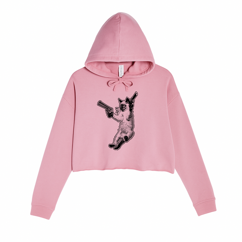 Load image into Gallery viewer, Women&#39;s | The Cat And The Gat | Crop Hoodie
