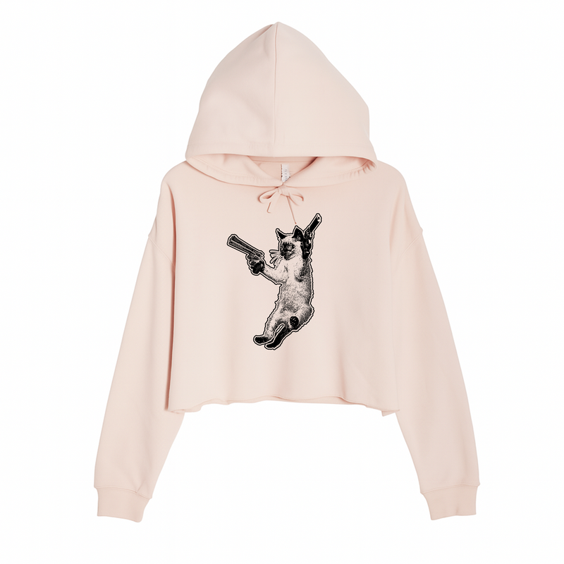 Load image into Gallery viewer, Women&#39;s | The Cat And The Gat | Crop Hoodie
