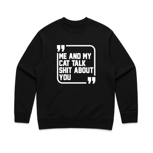 Unisex | Sh*t Talker-Cat | Crewneck Sweatshirt