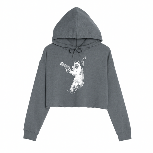 Women's | The Cat And The Gat | Crop Hoodie