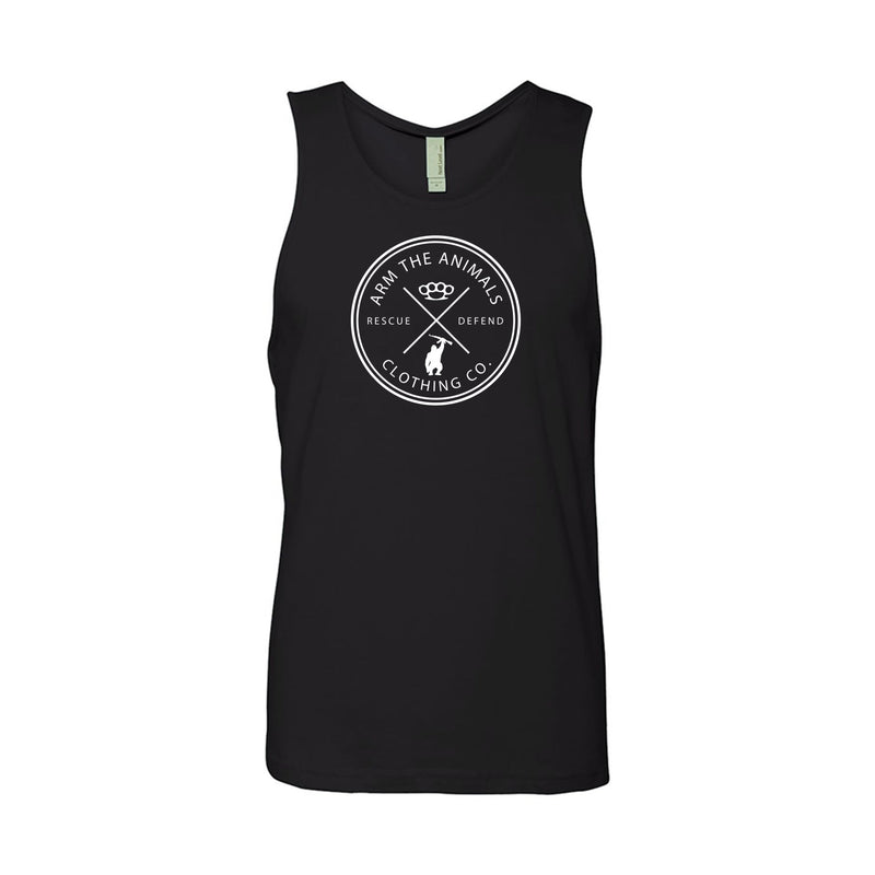 Load image into Gallery viewer, Men&#39;s | Rescue Knuckles Logo | Tank Top - Arm The Animals Clothing LLC
