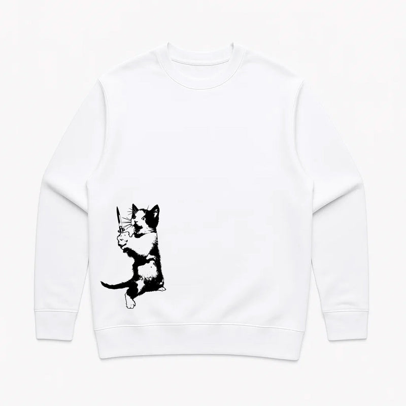 Load image into Gallery viewer, Unisex | Cat The Ripper | Crewneck Sweatshirt - Arm The Animals Clothing LLC
