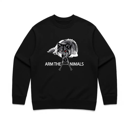Unisex | M - 16 Wolf | Crewneck Sweatshirt - Arm The Animals Clothing LLC