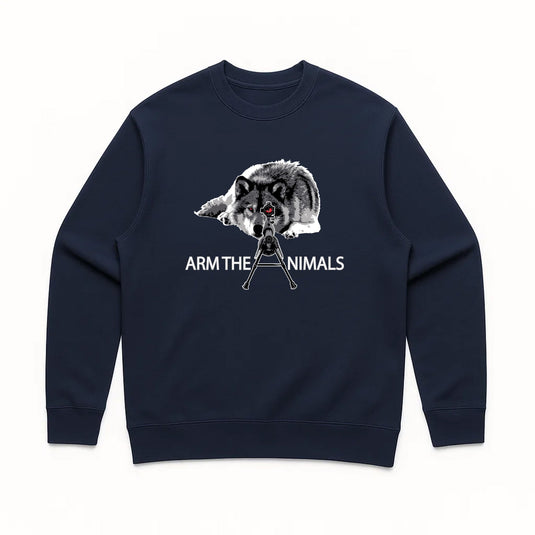 Unisex | M - 16 Wolf | Crewneck Sweatshirt - Arm The Animals Clothing LLC