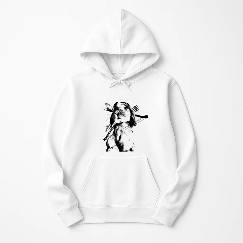 Load image into Gallery viewer, Unisex | Rambo Bunny | Hoodie - Arm The Animals Clothing LLC

