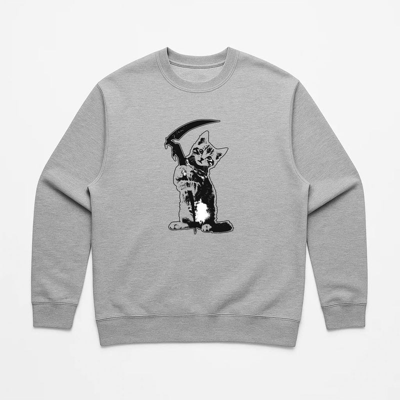 Load image into Gallery viewer, Unisex | Reaper Kitty | Crewneck Sweatshirt - Arm The Animals Clothing LLC
