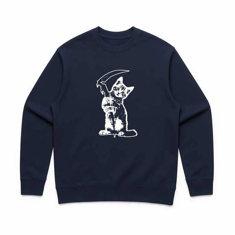 Load image into Gallery viewer, Unisex | Reaper Kitty | Crewneck Sweatshirt - Arm The Animals Clothing LLC
