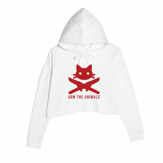 Women's | 9 Lives 2 Lose | Crop Hoodie - Arm The Animals Clothing LLC