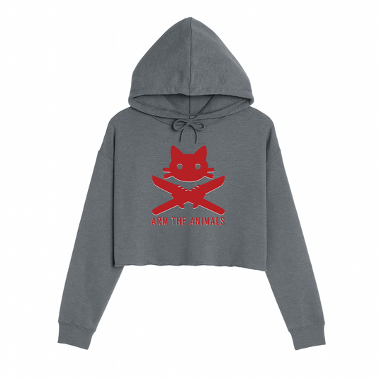 Women's | 9 Lives 2 Lose | Crop Hoodie - Arm The Animals Clothing LLC