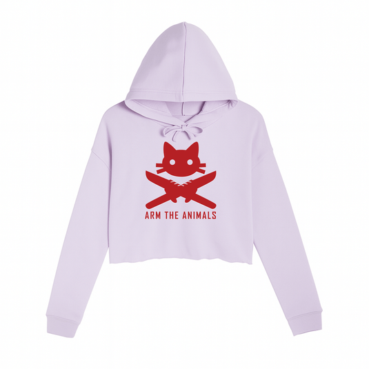 Women's | 9 Lives 2 Lose | Crop Hoodie - Arm The Animals Clothing LLC