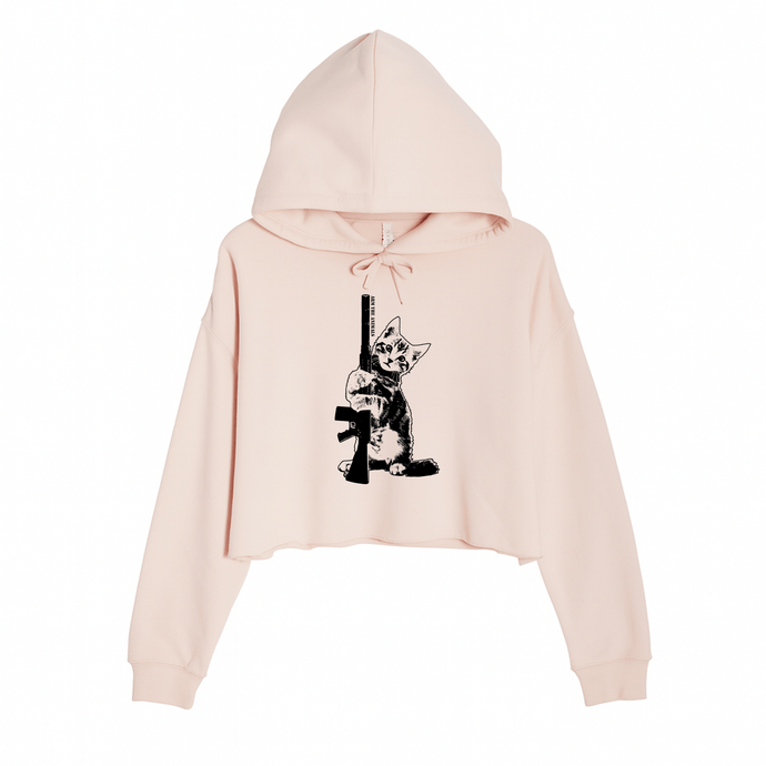 Women's | Ain't Kitten Around | Crop Hoodie - Arm The Animals Clothing LLC