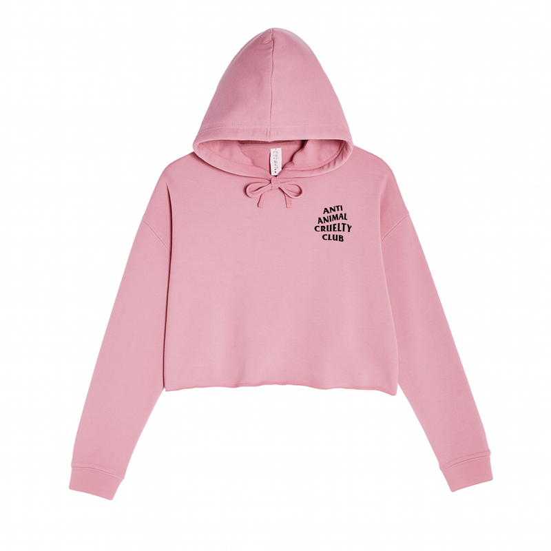 Load image into Gallery viewer, Women&#39;s | Anti Animal Cruelty Club | Crop Hoodie - Arm The Animals Clothing LLC
