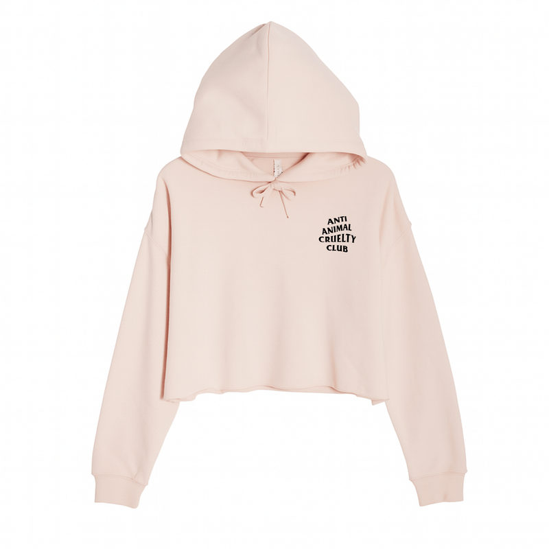 Load image into Gallery viewer, Women&#39;s | Anti Animal Cruelty Club | Crop Hoodie - Arm The Animals Clothing LLC
