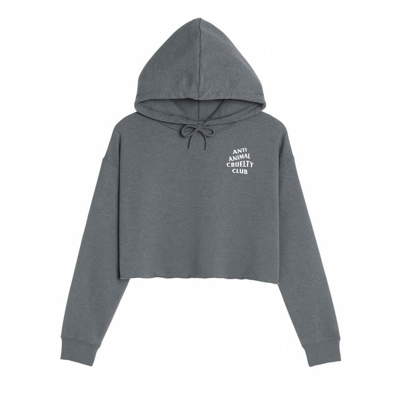 Load image into Gallery viewer, Women&#39;s | Anti Animal Cruelty Club | Crop Hoodie - Arm The Animals Clothing LLC
