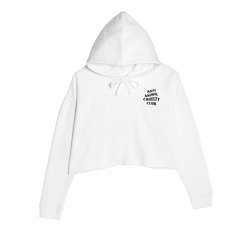 Load image into Gallery viewer, Women&#39;s | Anti Animal Cruelty Club | Crop Hoodie - Arm The Animals Clothing LLC
