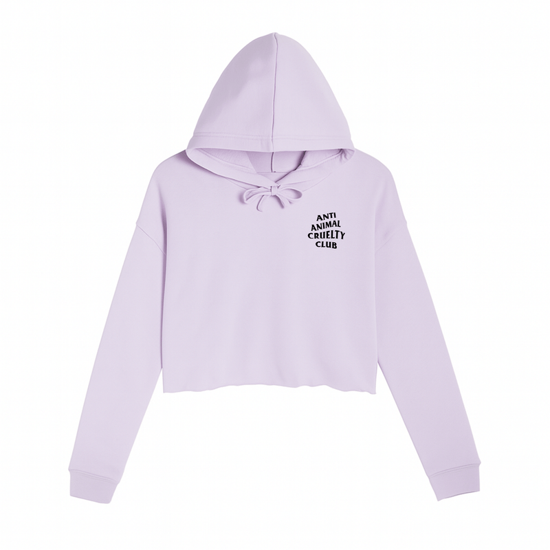 Load image into Gallery viewer, Women&#39;s | Anti Animal Cruelty Club | Crop Hoodie - Arm The Animals Clothing LLC
