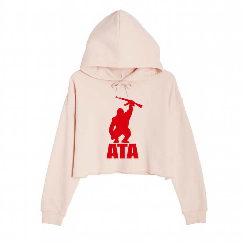 Load image into Gallery viewer, Women&#39;s | ATA Gorilla Logo | Crop Hoodie - Arm The Animals Clothing LLC
