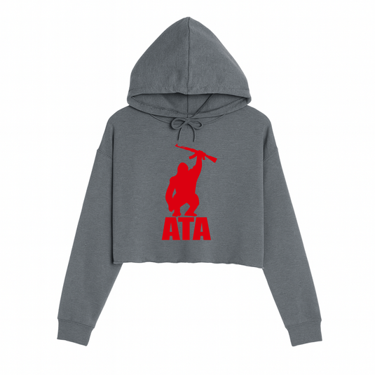 Women's | ATA Gorilla Logo | Crop Hoodie - Arm The Animals Clothing LLC