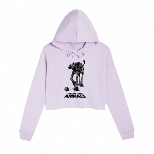 Women's | Cat - At | Crop Hoodie - Arm The Animals Clothing LLC