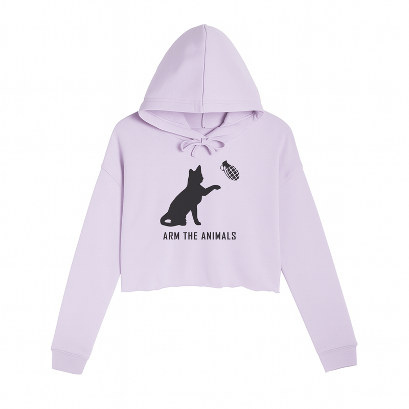 Load image into Gallery viewer, Women&#39;s | Catastrophe 1.0 | Crop Hoodie - Arm The Animals Clothing LLC
