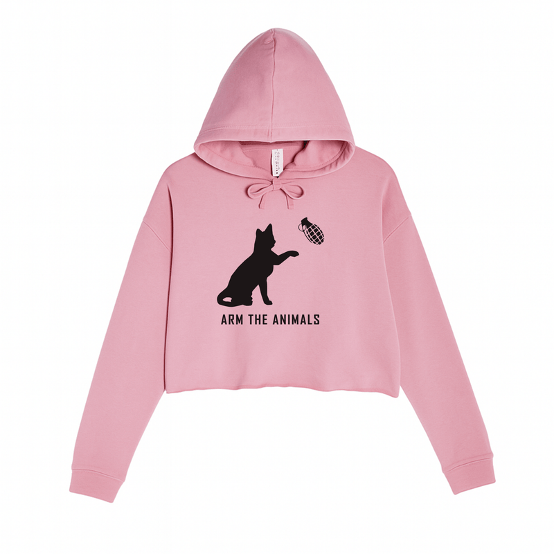 Load image into Gallery viewer, Women&#39;s | Catastrophe 1.0 | Crop Hoodie - Arm The Animals Clothing LLC
