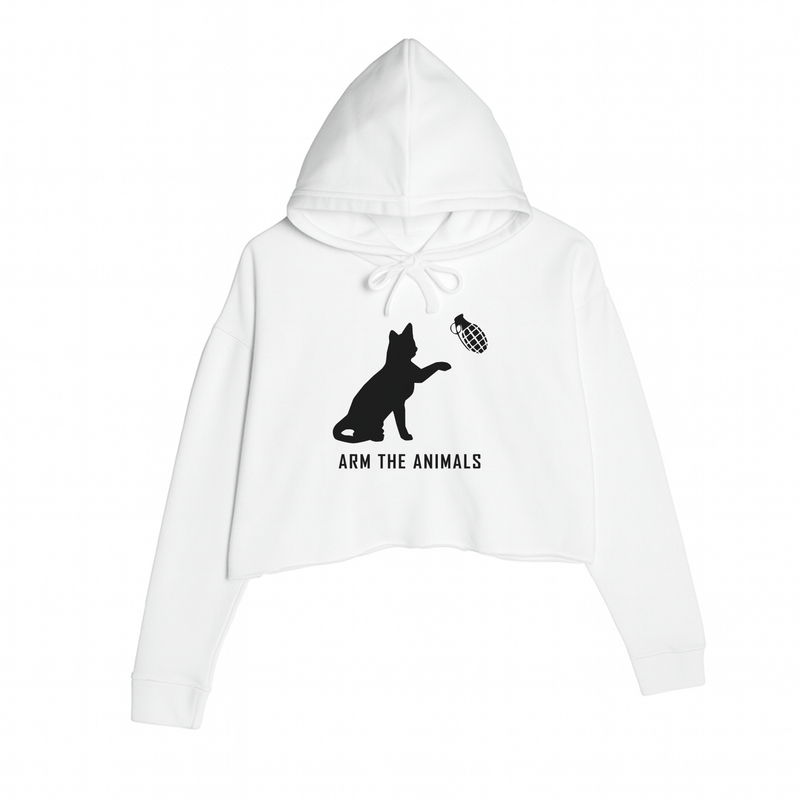 Load image into Gallery viewer, Women&#39;s | Catastrophe 1.0 | Crop Hoodie - Arm The Animals Clothing LLC
