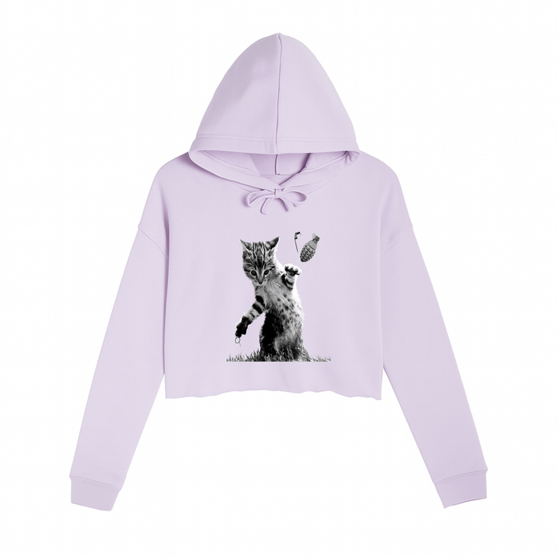 Load image into Gallery viewer, Women&#39;s | Catastrophe 2.0 | Crop Hoodie - Arm The Animals Clothing LLC
