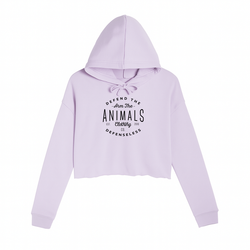 Load image into Gallery viewer, Women&#39;s | Defend The Defenseless | Crop Hoodie - Arm The Animals Clothing LLC
