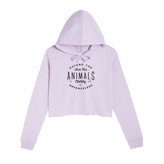 Women's | Defend The Defenseless | Crop Hoodie - Arm The Animals Clothing LLC