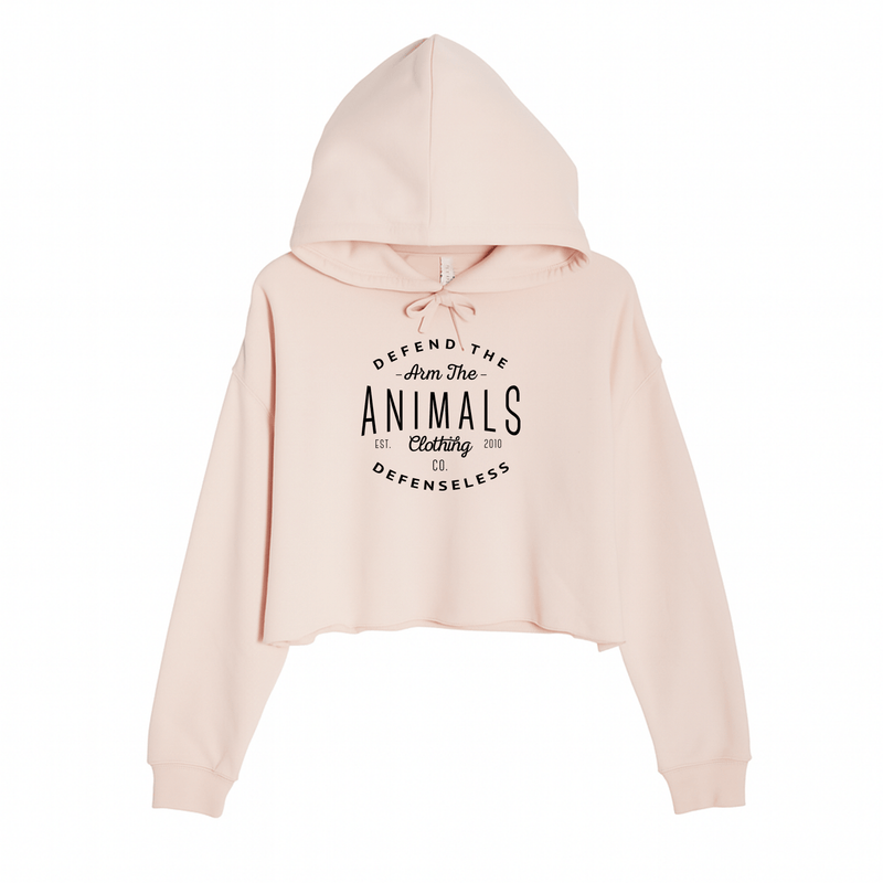 Load image into Gallery viewer, Women&#39;s | Defend The Defenseless | Crop Hoodie - Arm The Animals Clothing LLC
