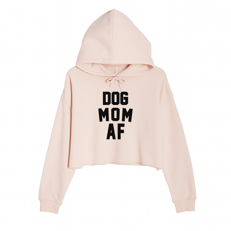 Load image into Gallery viewer, Women&#39;s | Dog Mom AF | Crop Hoodie - Arm The Animals Clothing LLC
