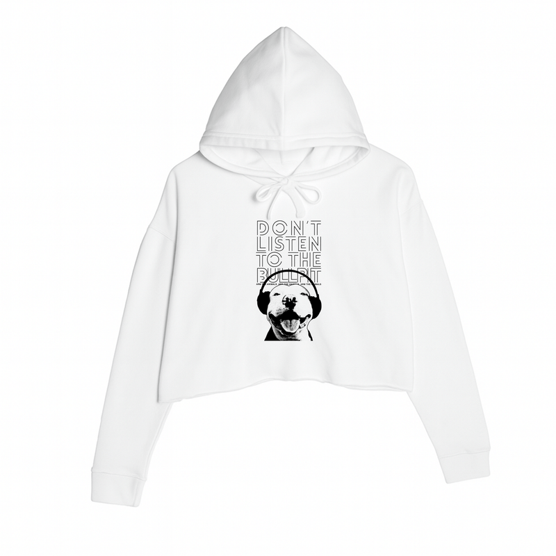 Load image into Gallery viewer, Women&#39;s | Don&#39;t Listen To The Bullpit | Crop Hoodie - Arm The Animals Clothing LLC
