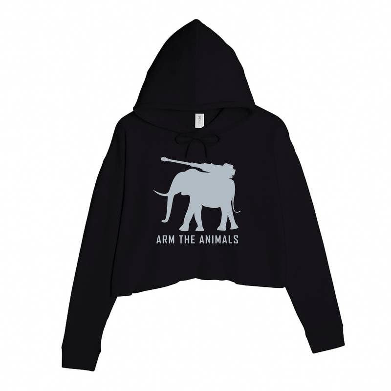 Load image into Gallery viewer, Women&#39;s | Iron Tusk | Crop Hoodie - Arm The Animals Clothing LLC
