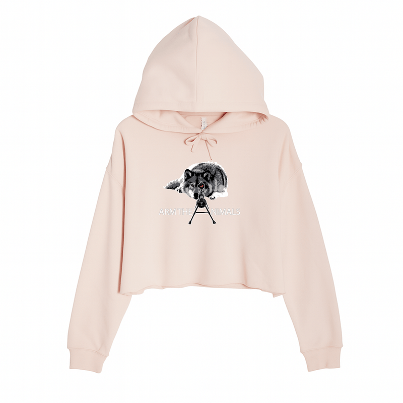 Load image into Gallery viewer, Women&#39;s | M - 16 Wolf | Crop Hoodie - Arm The Animals Clothing LLC
