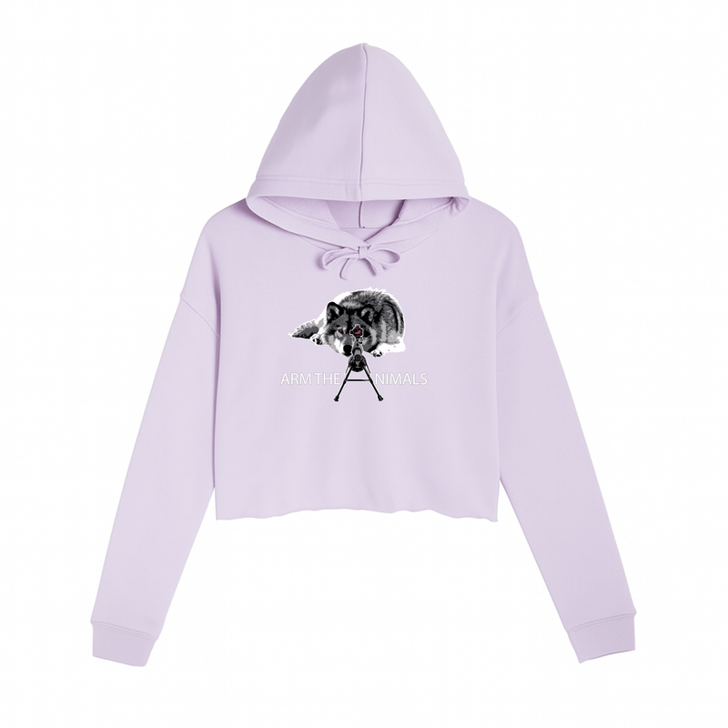 Load image into Gallery viewer, Women&#39;s | M - 16 Wolf | Crop Hoodie - Arm The Animals Clothing LLC
