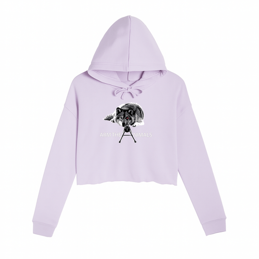 Women's | M - 16 Wolf | Crop Hoodie - Arm The Animals Clothing LLC