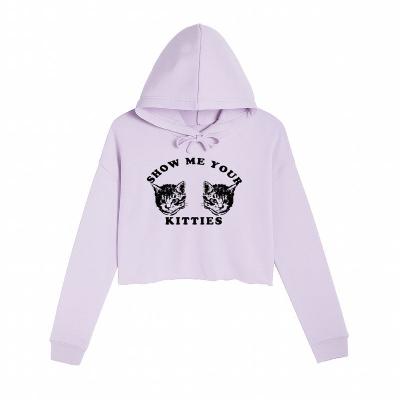 Load image into Gallery viewer, Women&#39;s | My Kitties | Crop Hoodie - Arm The Animals Clothing LLC
