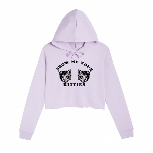 Women's | My Kitties | Crop Hoodie - Arm The Animals Clothing LLC