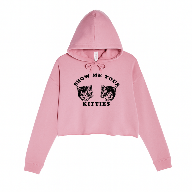 Load image into Gallery viewer, Women&#39;s | My Kitties | Crop Hoodie - Arm The Animals Clothing LLC
