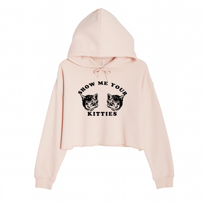 Load image into Gallery viewer, Women&#39;s | My Kitties | Crop Hoodie - Arm The Animals Clothing LLC
