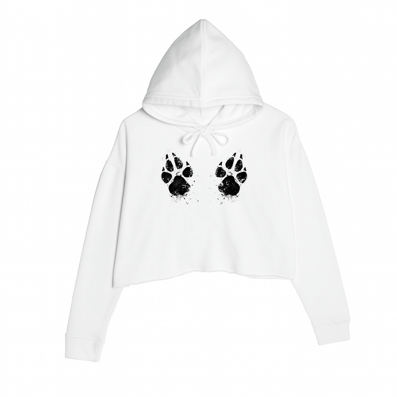 Load image into Gallery viewer, Women&#39;s | Paw - Sive Aggressive | Crop Hoodie - Arm The Animals Clothing LLC
