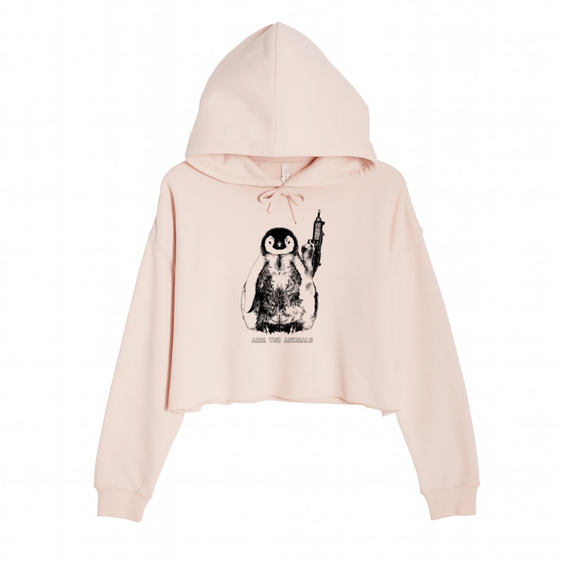 Load image into Gallery viewer, Women&#39;s | Pen - Gun | Crop Hoodie - Arm The Animals Clothing LLC
