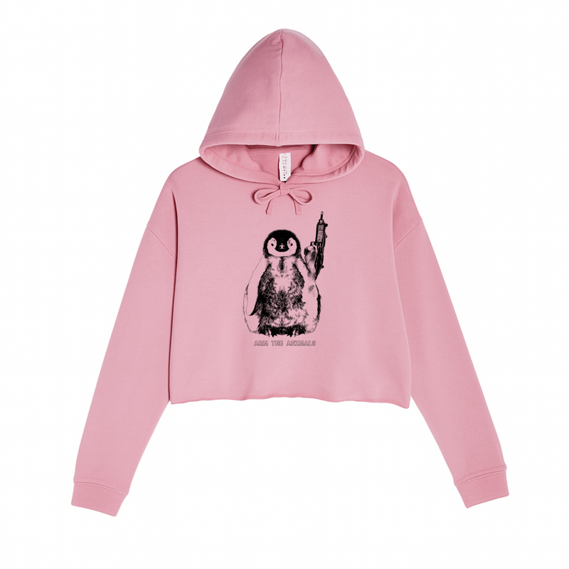 Load image into Gallery viewer, Women&#39;s | Pen - Gun | Crop Hoodie - Arm The Animals Clothing LLC
