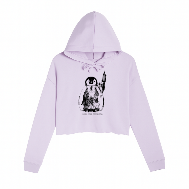 Load image into Gallery viewer, Women&#39;s | Pen - Gun | Crop Hoodie - Arm The Animals Clothing LLC
