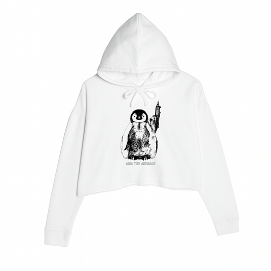 Women's | Pen - Gun | Crop Hoodie - Arm The Animals Clothing LLC